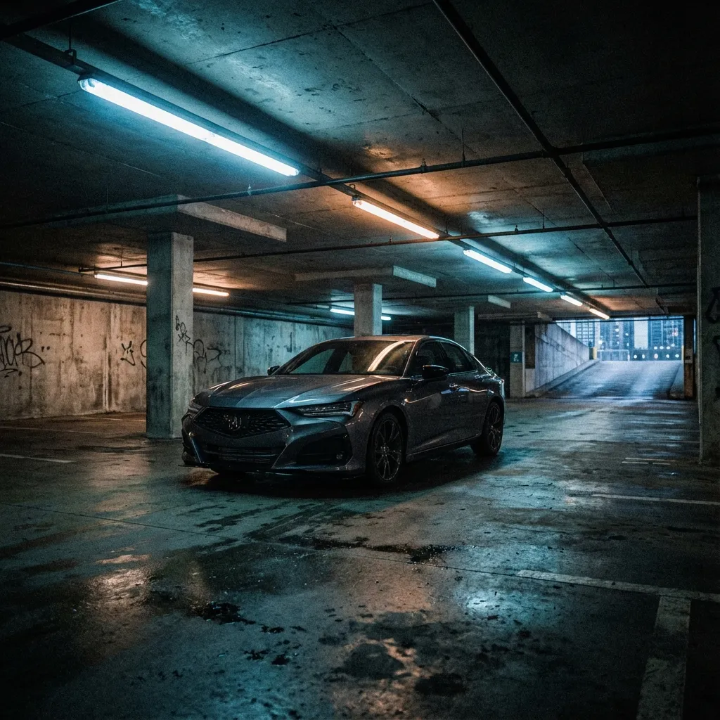 Auto Fotoshooting im Parkhaus