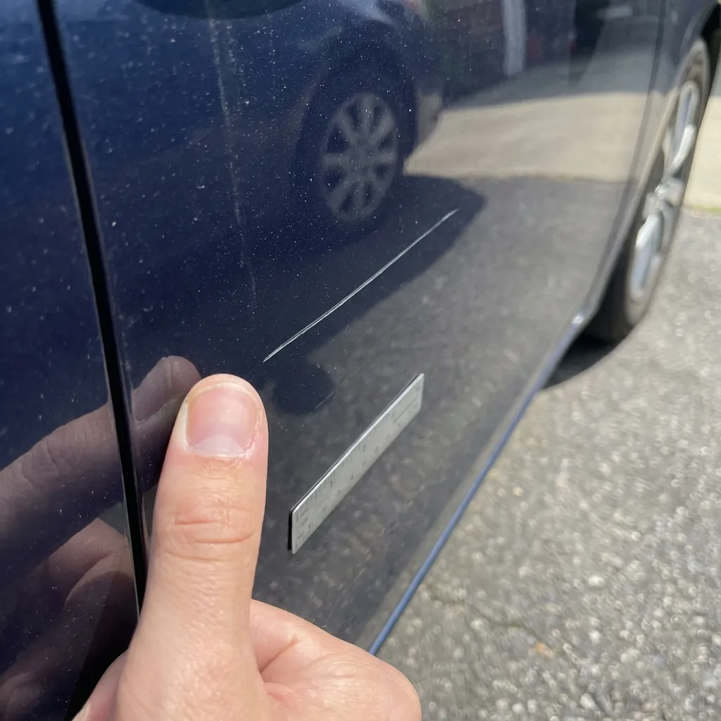 Finger Größenvergleich bei Kratzer